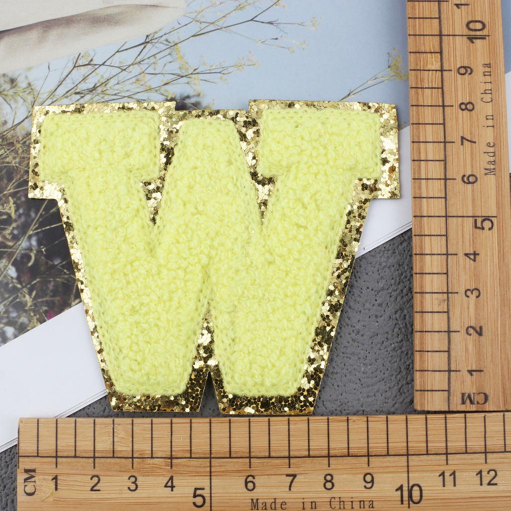 Mixed Color English Alphabet Embroidery Cloth Sticker Digital Towel Embroidery Computer Embroidery Stamp Clothes Smiley Face Patch Sticker