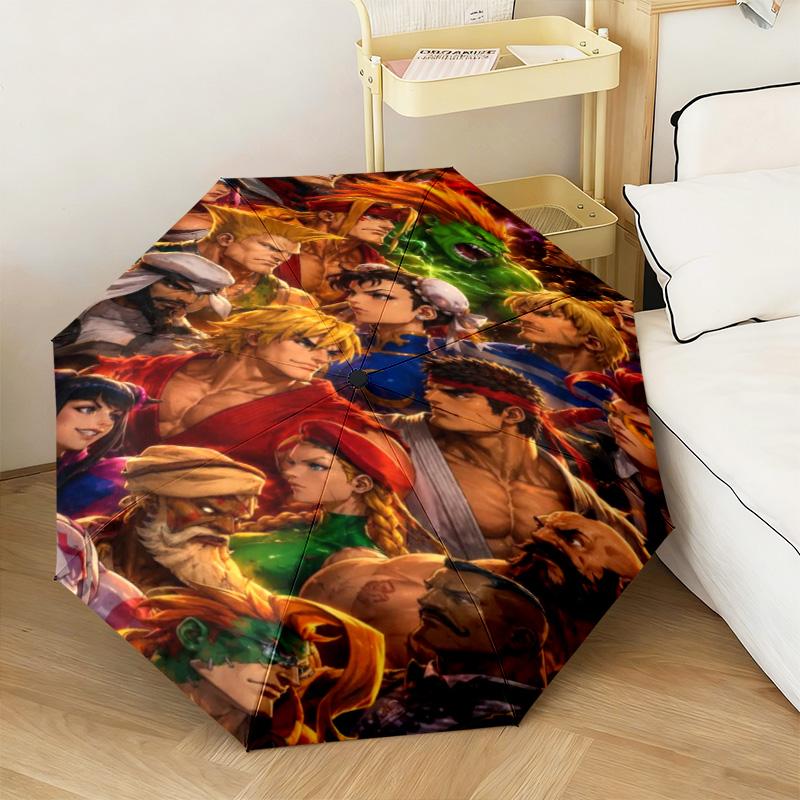 Street Fighter Champion Automatic Umbrella - Suitable Travel Portable Umbrella Outdoor sun shading umbrella Suitable For All Seasons