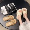 Platform Slippers Women's Summer Wear 2025 New Fashion Fairy Wind Cross Beach Shoes Internet Celebrity Going Out Sandals