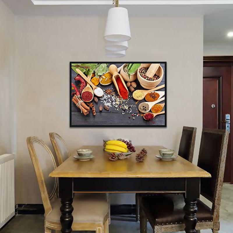New Various Kitchen Spices Delicious Spice Decoration Painting Art Cloth Painting Wall Art Home Decoration