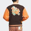 Adidas Originals X Melting Sadness Trefoil Chinese New Year Edition Cartoon Rabbit Applique Single-Breasted Baseball Jacket Unisex Outerwear HY7247