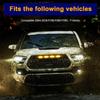 4PCS Car Grille Lights, Bright Amber LED Grill Lights With Wiring Harness, Waterproof Front Grill Trim Lamps, Vehicle Exterior Grille Lamps