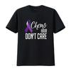 Womens T Shirt Hodgkins Lymphoma Cancer Funny Chemo Hair Dont Care Black 2XL Vintage Washed Designer Clothes Soft Comfortable