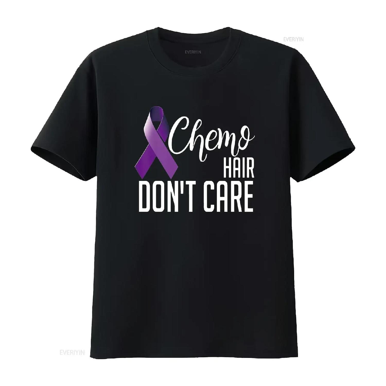 

Womens T Shirt Hodgkins Lymphoma Cancer Funny Chemo Hair Dont Care Black 2XL vintage Washed designer clothes Soft Comfortable XXXXXL чорний