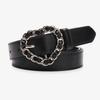 Adjustable Heart Buckle Belt Vintage Faux Leather Waistband Decorative Waist Belt  For Women