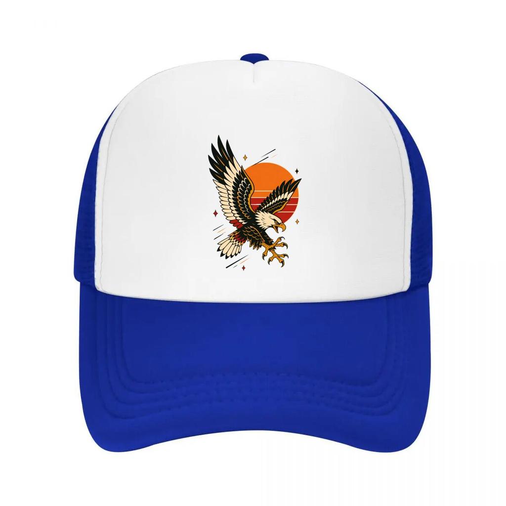 Vintage Flash Eagle Sunset Emblem Mesh Baseball Cap Casual Hat Outdoor For Womens Unisex FeUnisex