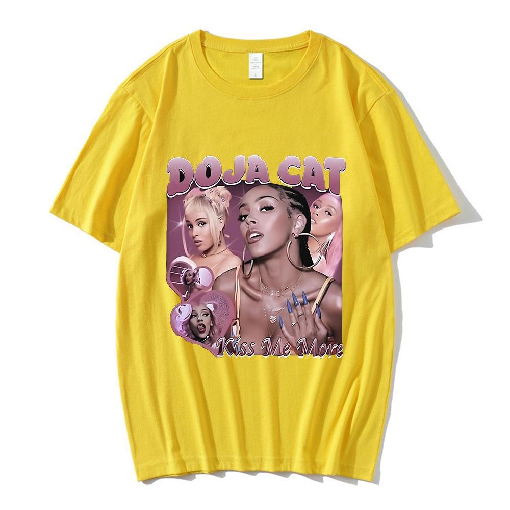 Doja Cat Kiss Me More Graphic T Shirt Men Women Clothing Fashion Harajuku T-shirt Cotton Casual Short Sleeve T-shirts
