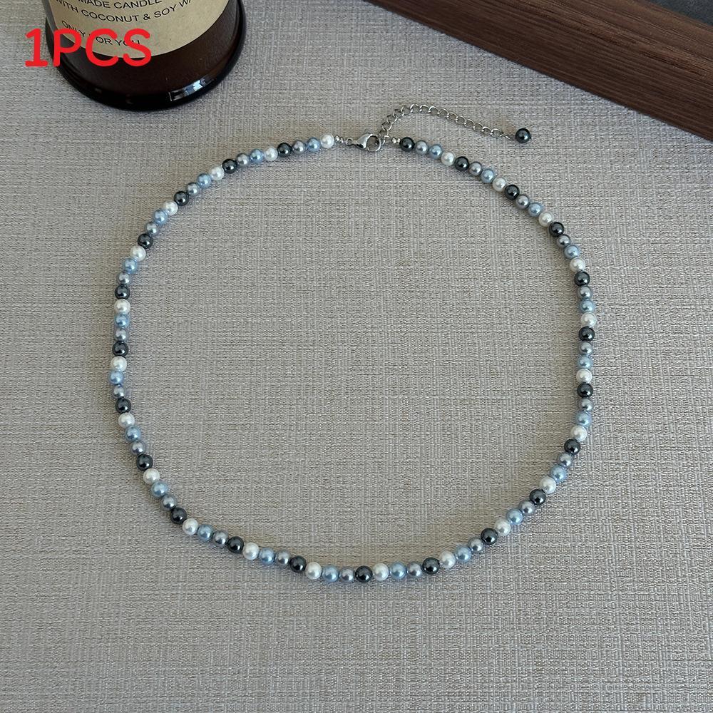 Natural Beibei Pearl Necklace Handmade Geometric Design For Women Gift