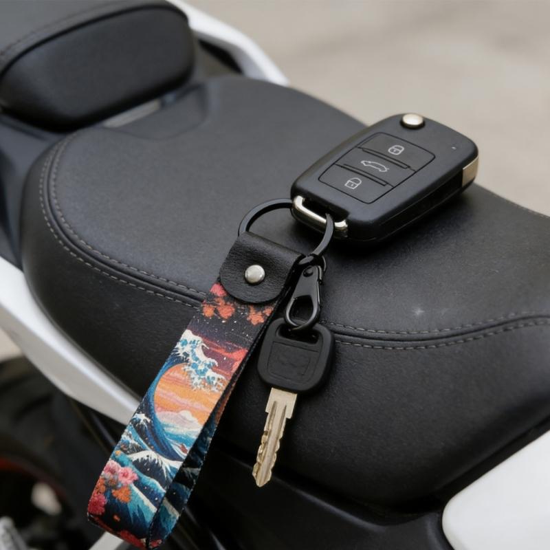 1 Pair Nylon Wristband Keychain With Unique Style For Car Key And Backpack Accessories Universal Key Strap Lanyard