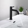 Single Cold Water 304 Stainless Steel Black Bathroom Vanity Top with Undermount Basin and Faucet
