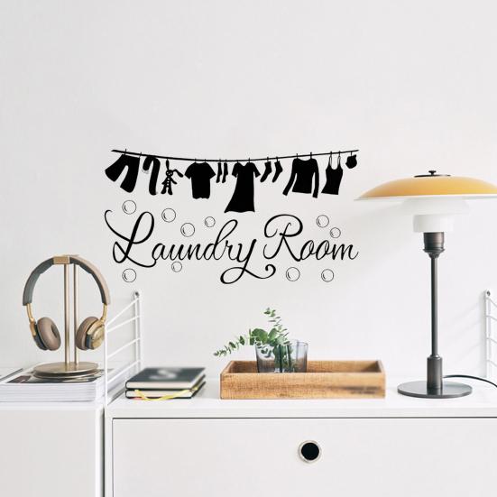 Laundry Room Wall Decals Funny Quotes PVC Wall Stickers Removable Peel And Stick DIY Wall Art Sign for Laundry Room Laundromat Decor