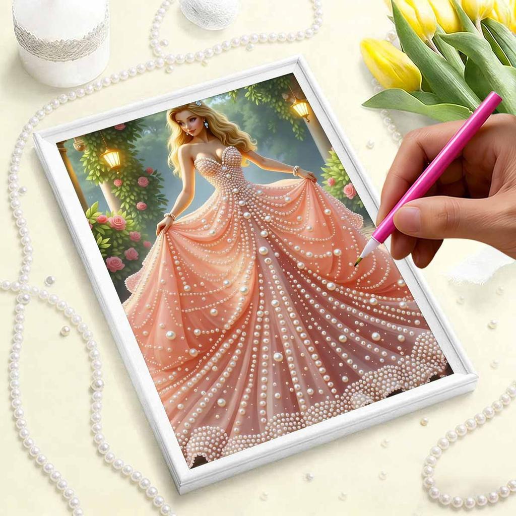 Disney Minnie Oil Painting Style Creative Pearl Painting Art 5D DIY Full Diamond Embroidery Mosaic Cross Stitch Kit Home Room Decoration
