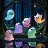 6Pcs Halloween Cute Ghost Small Figurines Luminous Decoration Mini Toy Party Cartoon Resin Desktop Ornament Glow In Dark