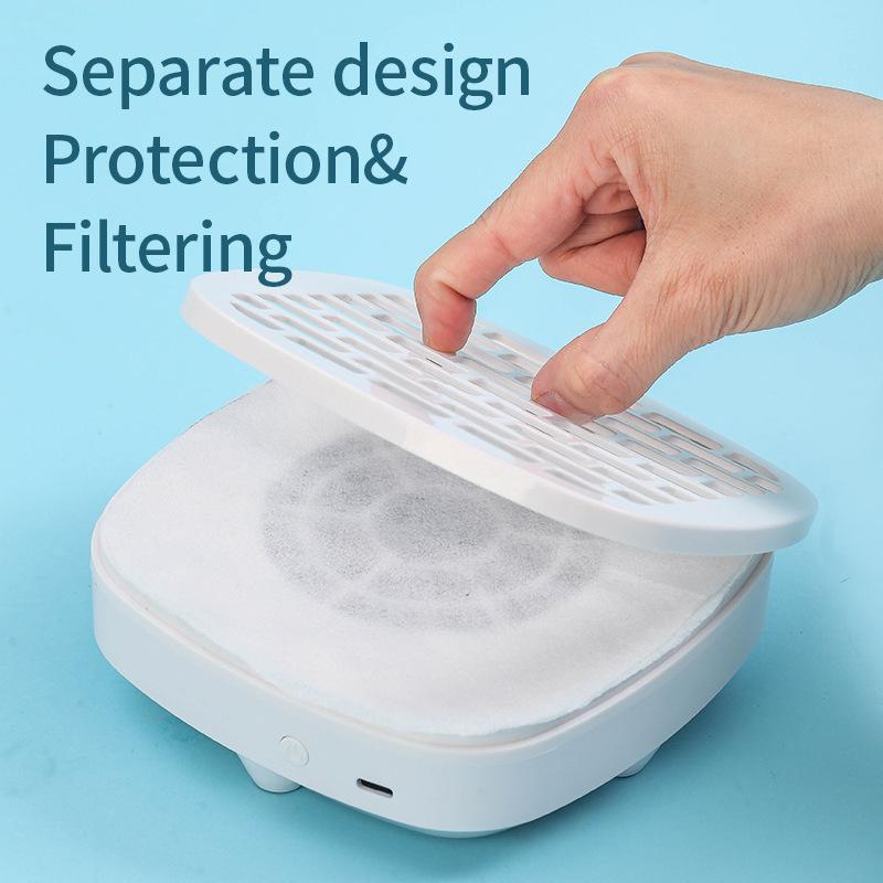 1Pcs Compact Nail Dust Collector With Lightweight Design,Portable Nail Vacuum Fan,Reusable Filter & Easy-Control For Beginners