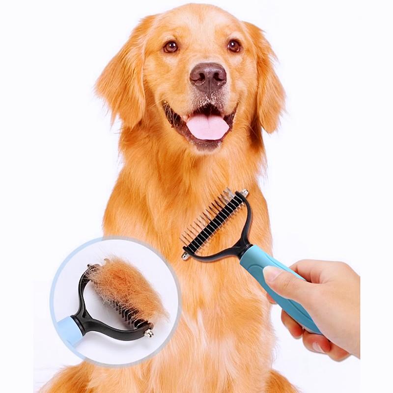 Dog Comb Knife Dog Brush Pet Hair Remover Stainless Steel Combs for Dogs Hair Knot Cleaning Massage Cat Brush Comb Pet Supplies