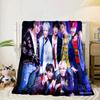 Colorful kpop Artwork Blanket Flannel Blanket for bed, sofa, Camping, Hiking, Picnic Essentials, gift for family Fan gifts