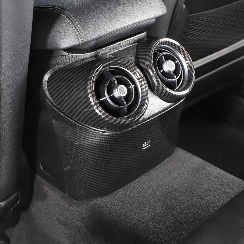 Fibră de carbon ABS pentru Alfa Romeo Giulia 2017-Rândul din spate al mașinii Capac prize aer condiționat Trim Accesorii interioare auto