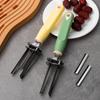 4 In 1 Stainless Steel Cherry Red Dates Pear Seed Remover Multi-Function Fruit Seed Corer Remover Slicer Knife Kitchen Gadgets