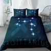 3pcs Aquarius Sign Zodiac Bedding Set King Queen Double Full Twin Single Size Duvet Cover Pillow Case Bed Linen Set