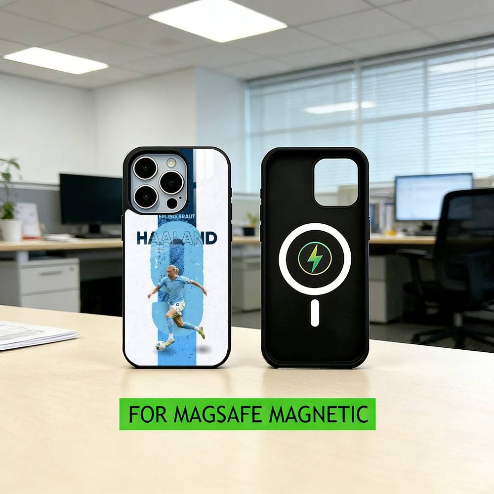 

Erling Haaland Phone Case For iPhone17,16,15,14,13,12,11 Plus,Pro Magnetic with Magsafe Wireless Charging iPhone15PRO