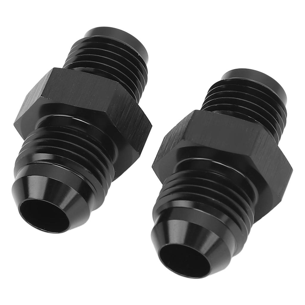 1 Pair 6An To 1 2 20 Inverted Flare Adapter Metal Structure Transmission Cooler Adapter Fitting Black