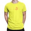 Men's Bitcoin Heartbeat Graphic T Shirts Cryptocurrency Pure Cotton Tops Awesome Crew Neck Tee Shirt for Men Camisas T-Shirts