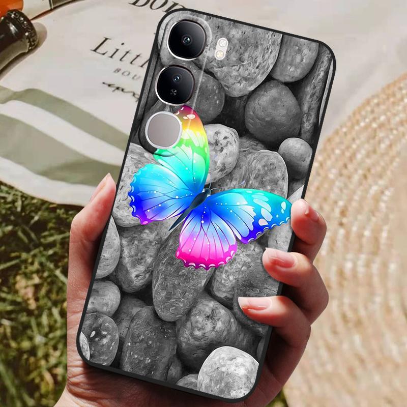 For Vivo V40 Lite 4G 5G V40Lite (IDN) V40E V 40 SE Case Luxury Painted Phone Silicon Back Cover For Vivo Y200 Y300 Cases Shell