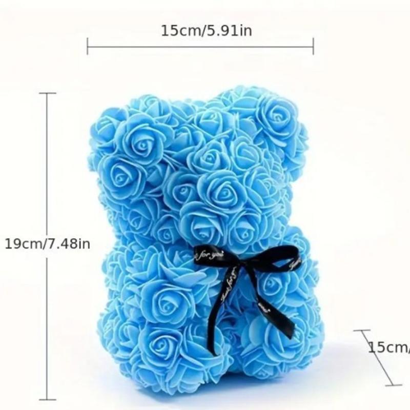 1pc Valentine's Day Gift Creative Rose Bear Gift PE Flower Romantic Foam Bear Hug Bear