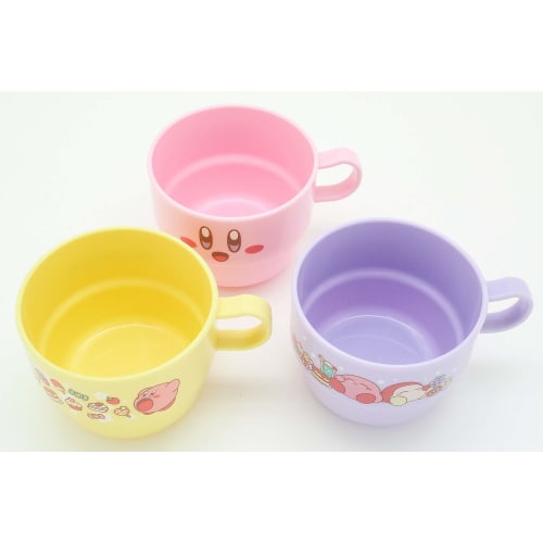 OSK Kirby Plastic Cup, 230ml, Made in Japan, Dishwasher and Microwave Safe, with Handle, Stylish and Cute, Antibacterial, Shatter-Resistant, Unisex, S
