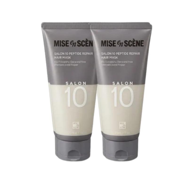 MISE EN SCENE Salon 10 Peptide Repair Hair Mask 300ml 2ea Korea Beauty
