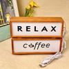 USB Wooden Acrylic Night Light Warm Light Glowing Effect Sleeping Lamp Wood Light Walnut Color Desktop Ornament Lamp