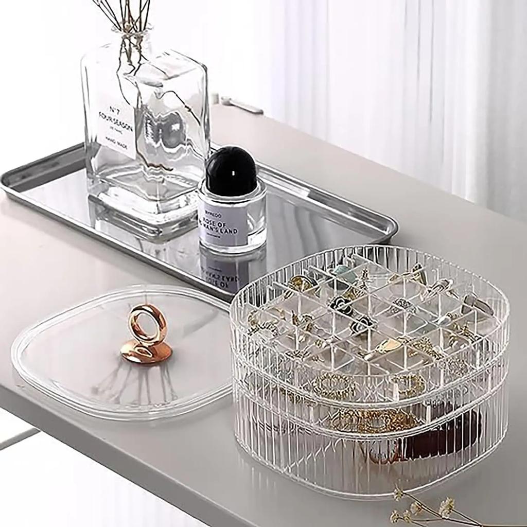 Jewelry Box, Jewelry Organizer with Handle, Clear Jewelry Boxes for Women Girls, Make Up Organizer, Jewelry Storage Holder
