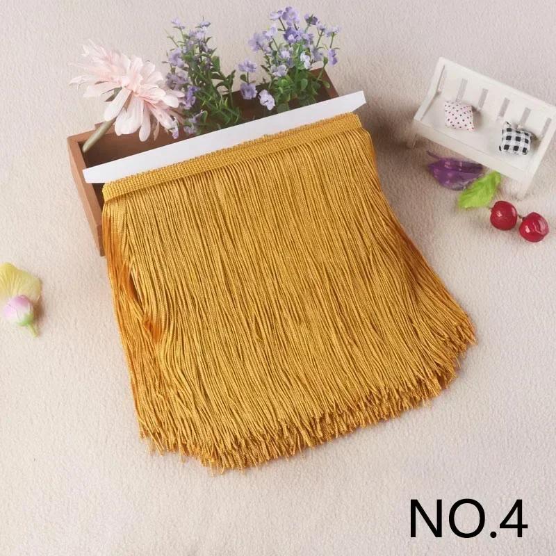 10M 10-30cm Meetee Fransar Tofsar Fransade Väskor Dekorativa Garner Fransar för Gardiner Kläder Spetsband Tygaccessoarer