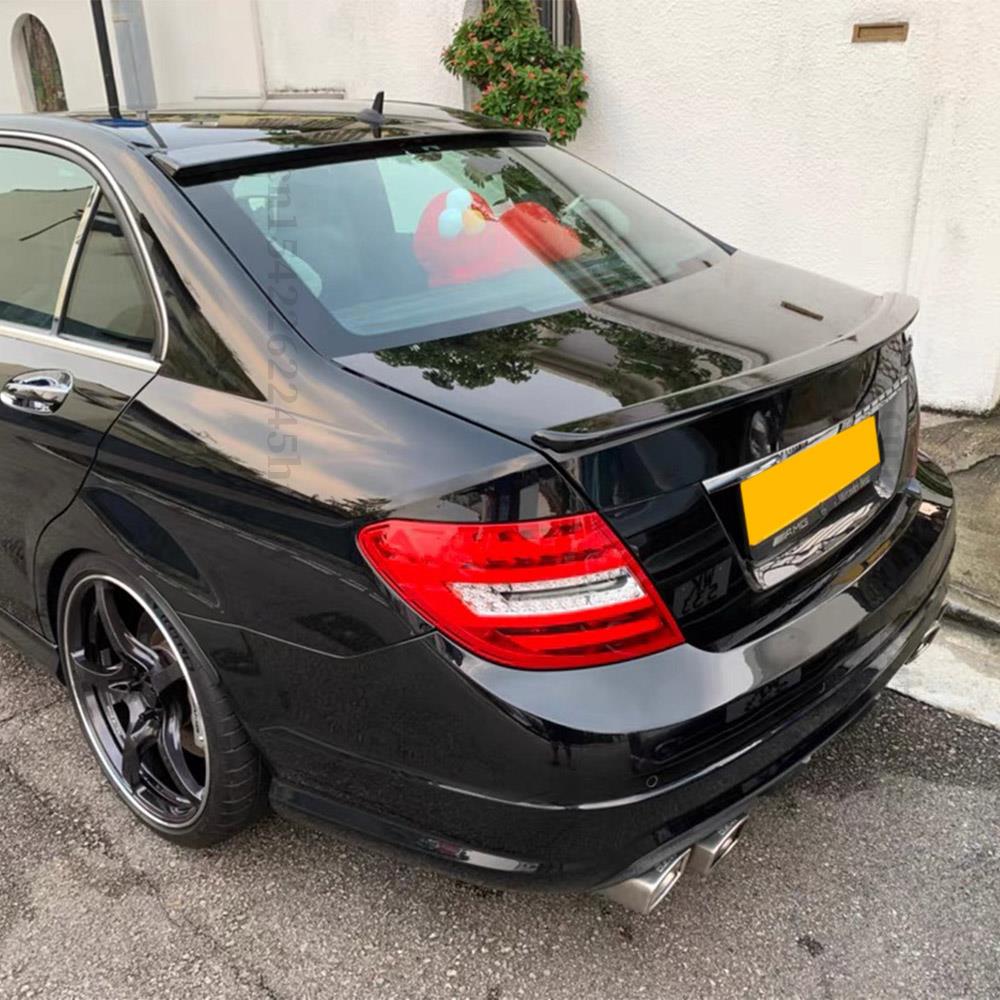 Exterior Part Rear Sport Spoiler Wing Styling Facelift For Mercedes Benz W204 C class 4 Door 2007-2014 C180 C200 C220 C260