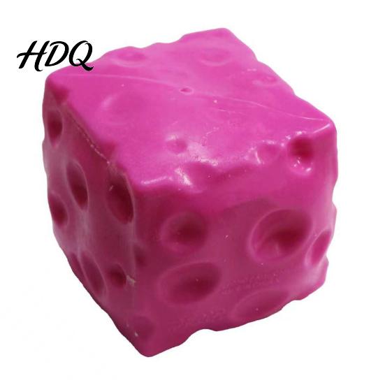 Stress Relief Gadget Giant Cheese Squeeze Toy Anxiety Cube Sensory Relaxation Ball Soft Stretchy Block Pinch Home Office Tool TPR