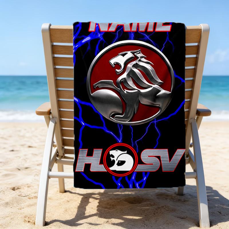 1pc Football30 Beach Towel with Custom Name, Beach/Swimming/Bath/Picnic/Camping Towel, Suitable for Seaside Beaches