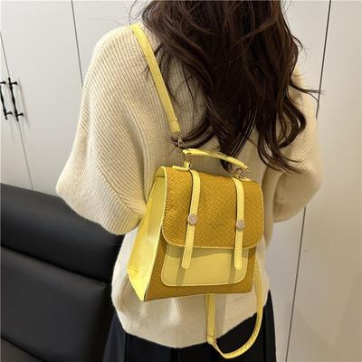 Fashion Small Backpack Autumn New Niche Design College Style Portable Small Square Bag Travel Bag