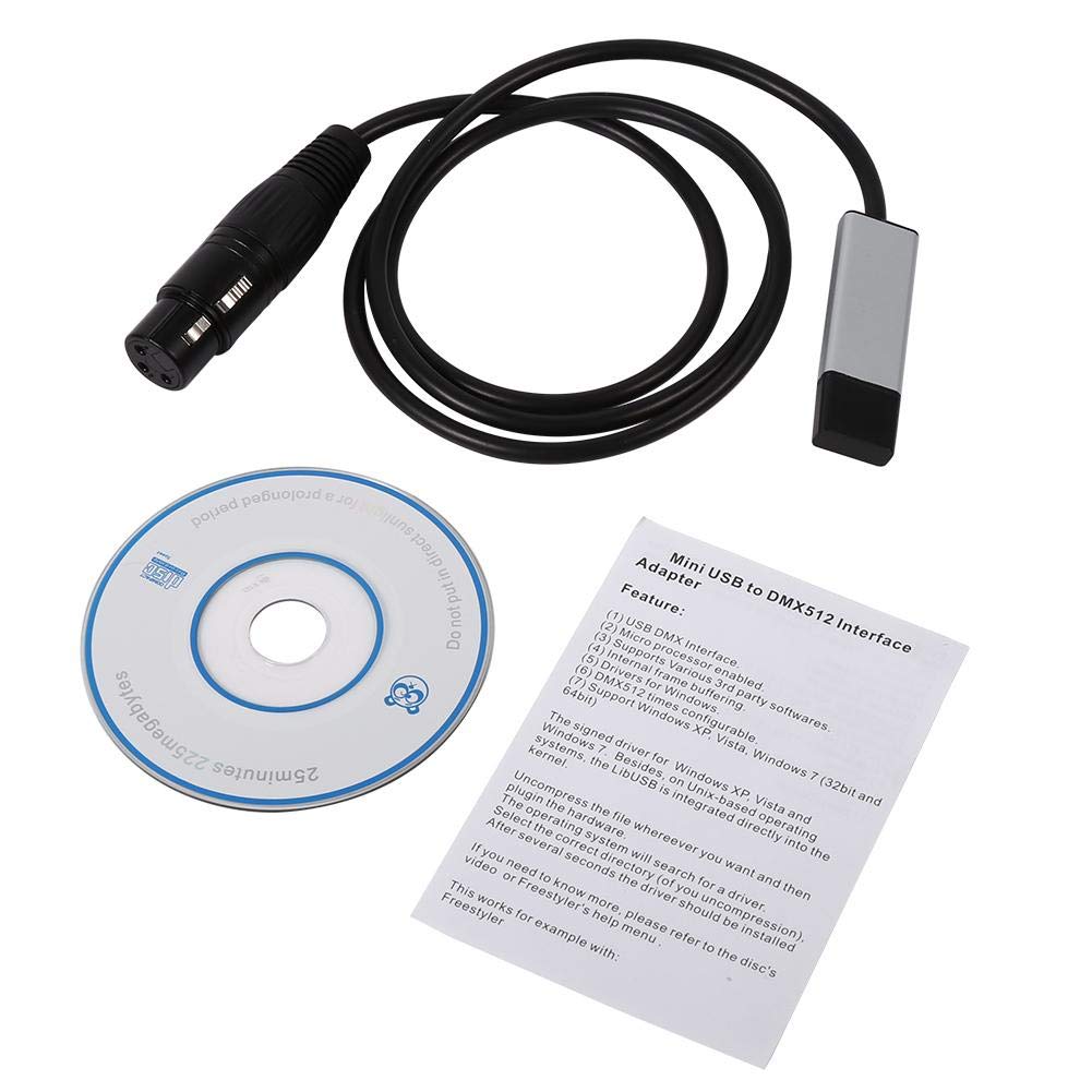 Mini USB to DMX Interface Adapter Controller DMX512 Computer Stage Lighting Controllers Dimmer