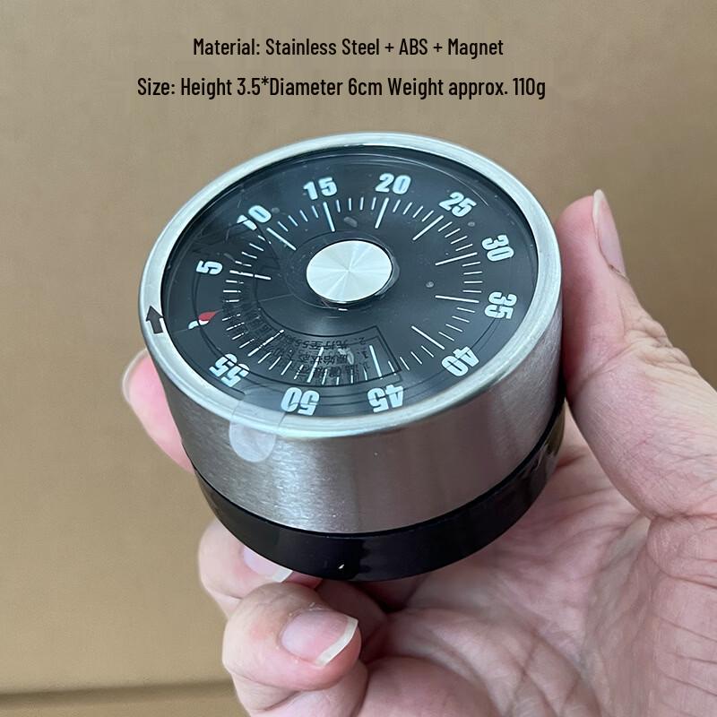 ZISIZ Stainless Steel Mechanical Cooking Visual Timer