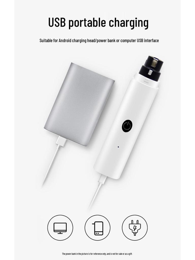 Automatic USB-Rechargeable Pet Nail Trimmer with Light - For Dogs & Cats