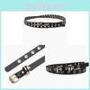 Y2k Fashion Punk Belt For Women With Double Ring Rivets For Daily Wear And Street Outfits