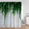 Green Vines Wall Shower Curtains Green Plants Greenery Bathroom Decorations Vintage Landscape Polyester Bath Curtains With Hooks