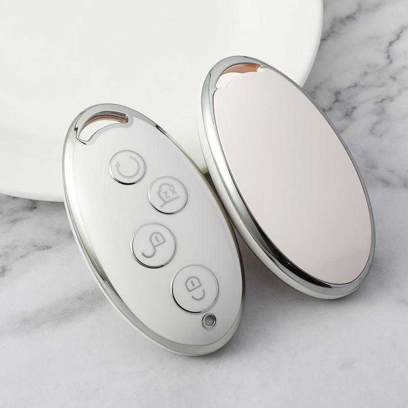 TPU Premium Soft Car Key Case Cover Shell for BYD Song Plus Qin DMI Han EV Yuan Pro Tang ATTO 3 Key Rings Keychain Bag Accessory