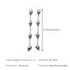 Punk Personality Sliver Color Stereo Skull Skeleton Long Tassel Dangle Earrings for Women Dark Gothic Halloween Jewelry Gifts
