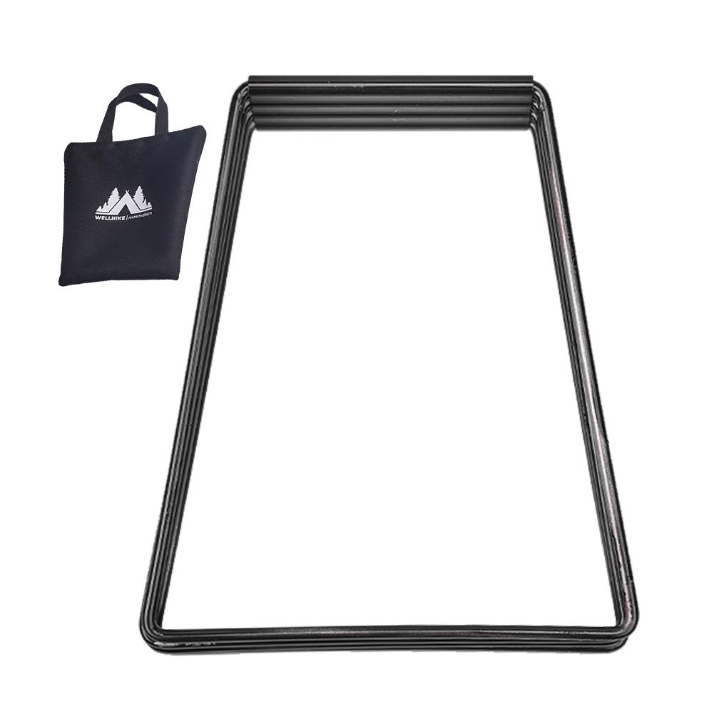 

Подставка-бокс из алюминиевого сплава, органайзер-бокс из углеродистой стали, складная подставка-кронштейн-полка для походного пикника, рыбалки чёрный