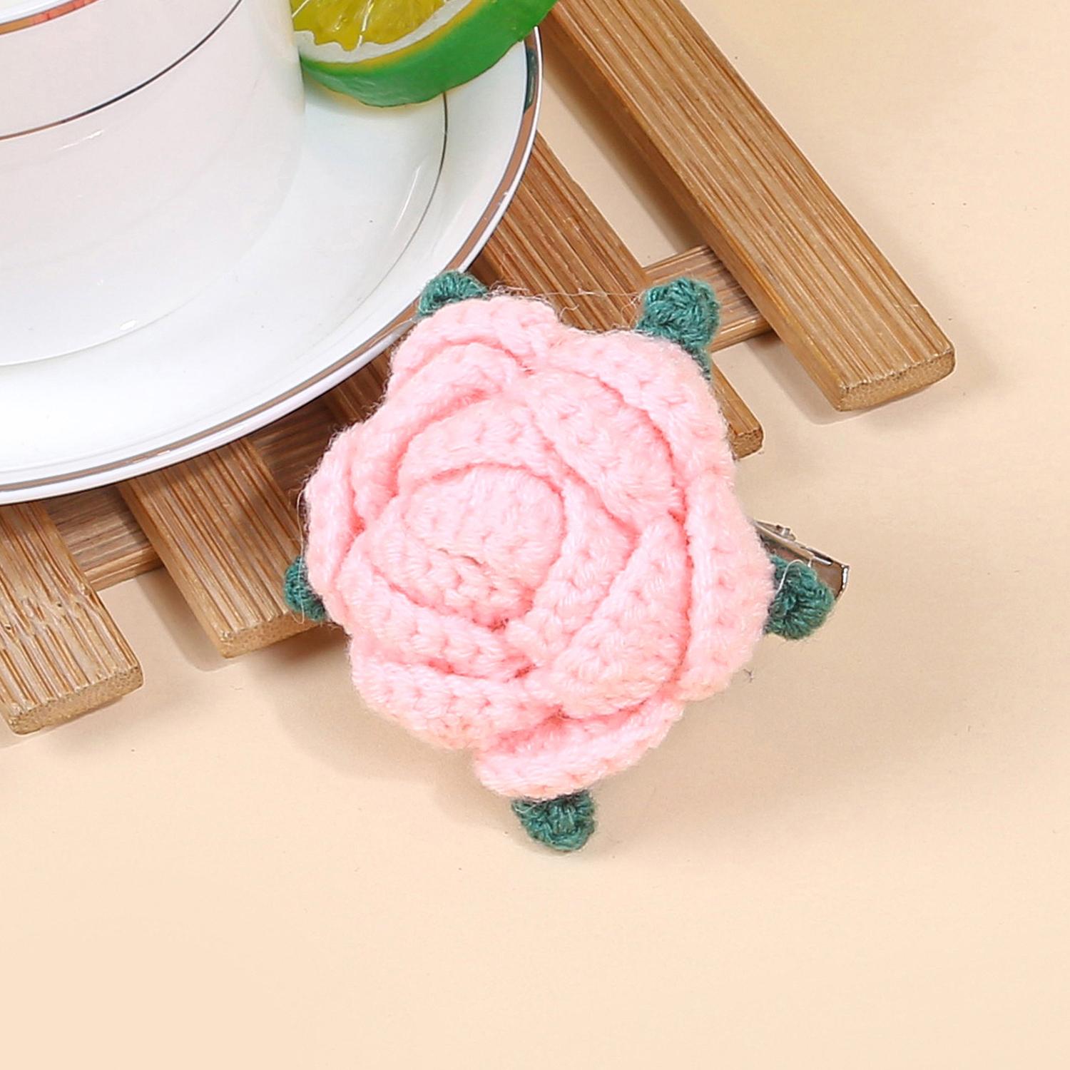 

Модная брошь-зажим в виде цветка ручной работы, заколки для волос в виде цветка розы, булавка на лацкан, значок, броши для женщин, аксессуары для волос