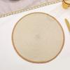 Middle East Style Woven Placemat Heat Insulation Round Dining Mat  Kitchen Supplies