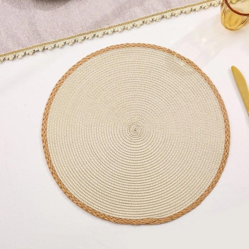 Middle East Style Woven Placemat Heat Insulation Round Dining Mat  Kitchen Supplies
