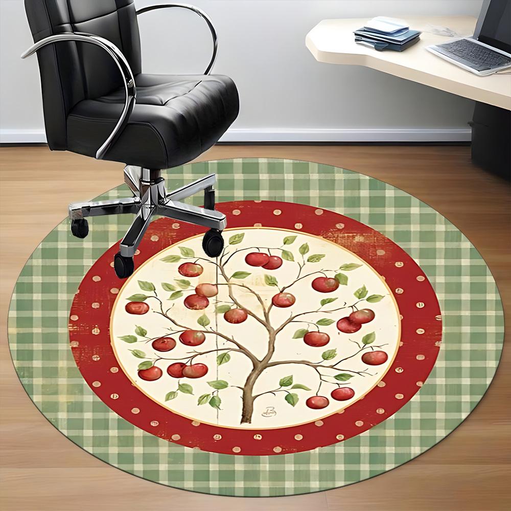 1pc Apple Orchard Chair Carpet for Office - Durable, Ideal for Chair Mats, Stylish & Functional Decorative Rug Yy260203081