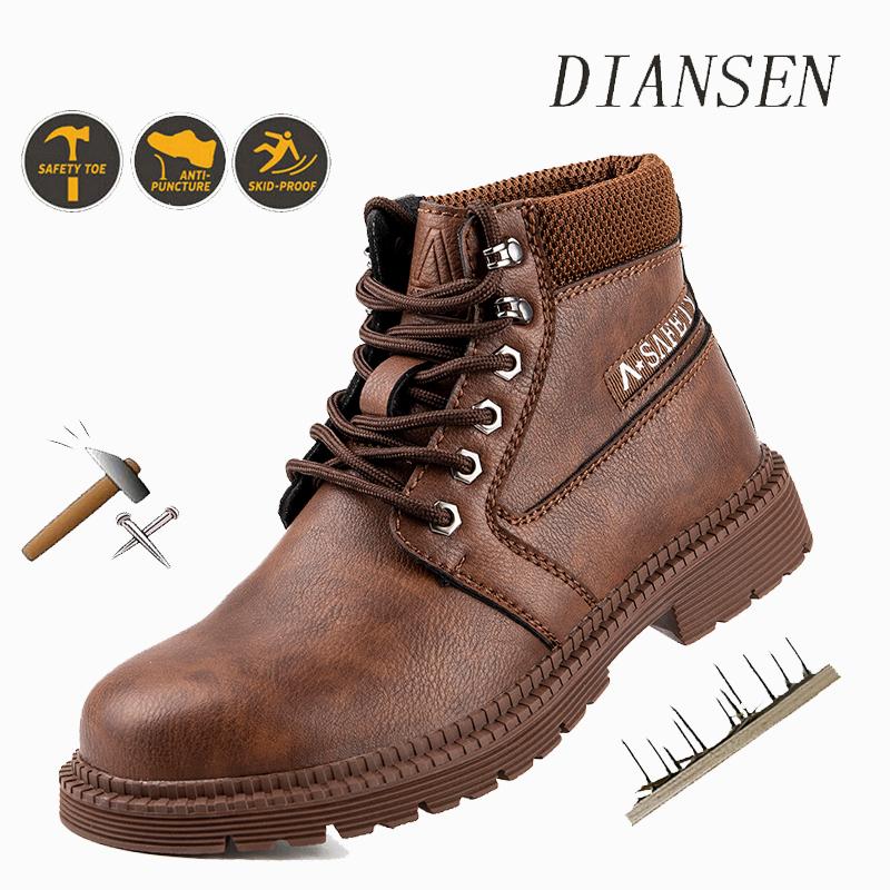 Waterproof Safety Shoes Steel Toe Safety Sneakers Anti-Smash Breathable All-Season Casual Hiking Footwear for Exploitation site